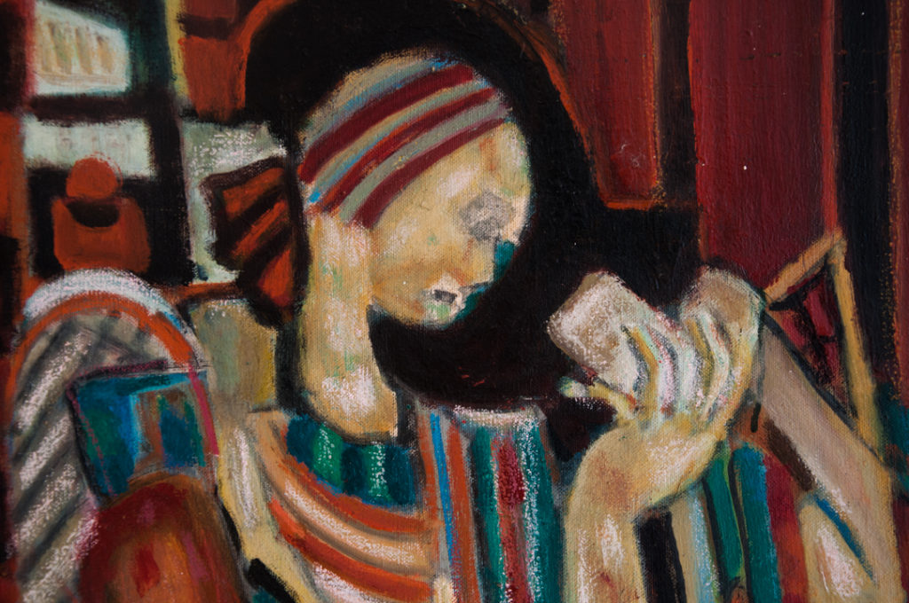 'Mujer con naipes', Arthur Tashko.