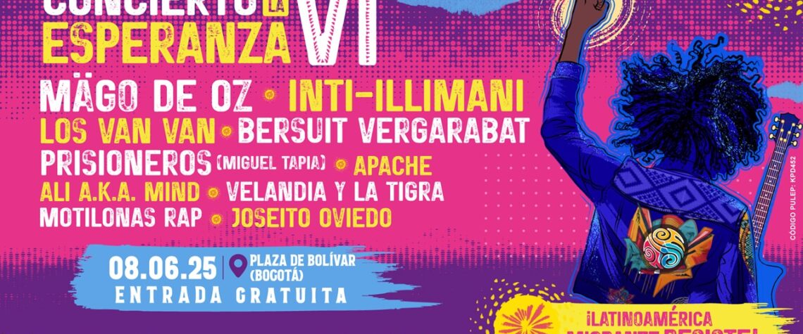 Esta será la sexta versión del Concierto de la Esperanza que se realizará en Colombia.