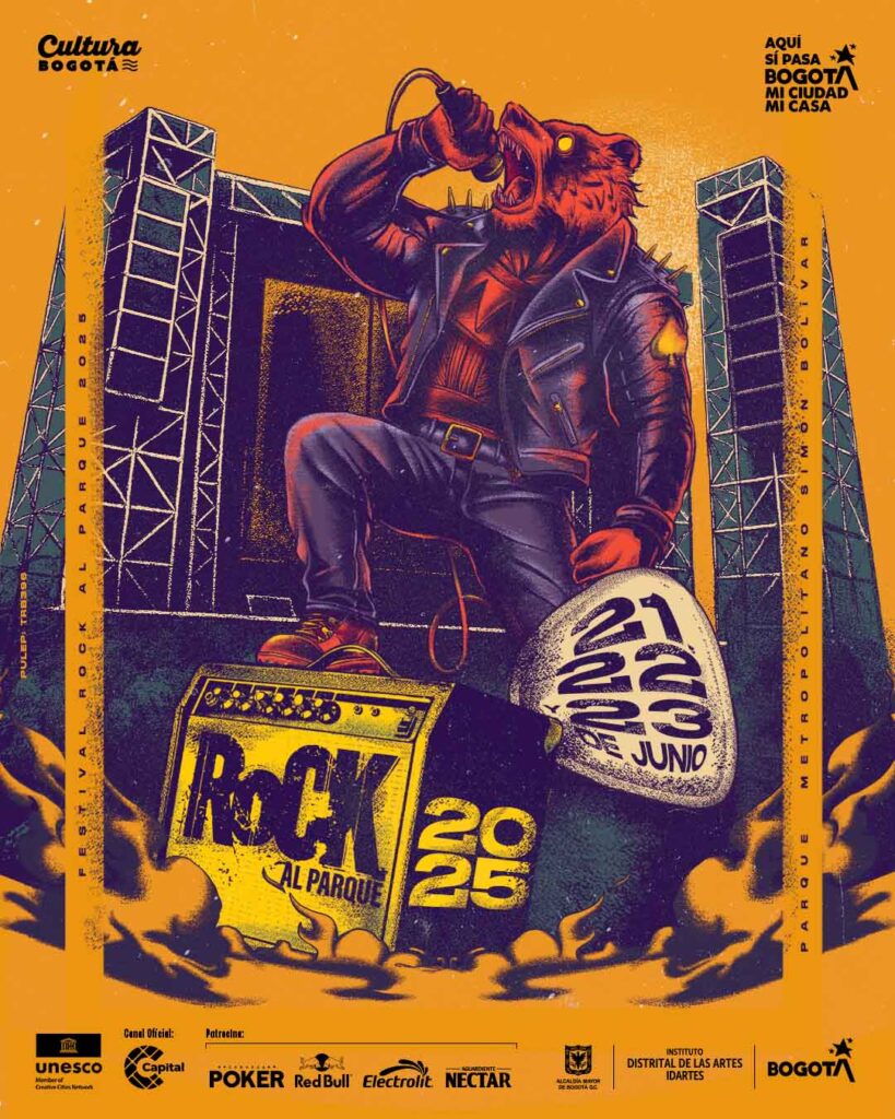 Cartel oficial de Rock al Parque 2025. 